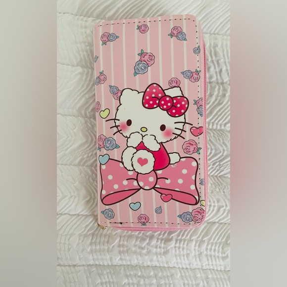 Hello Kitty Handbags - Hello Kitty Wallet Organizer Long Sweet Styles 3 Compartments Zipper Closure